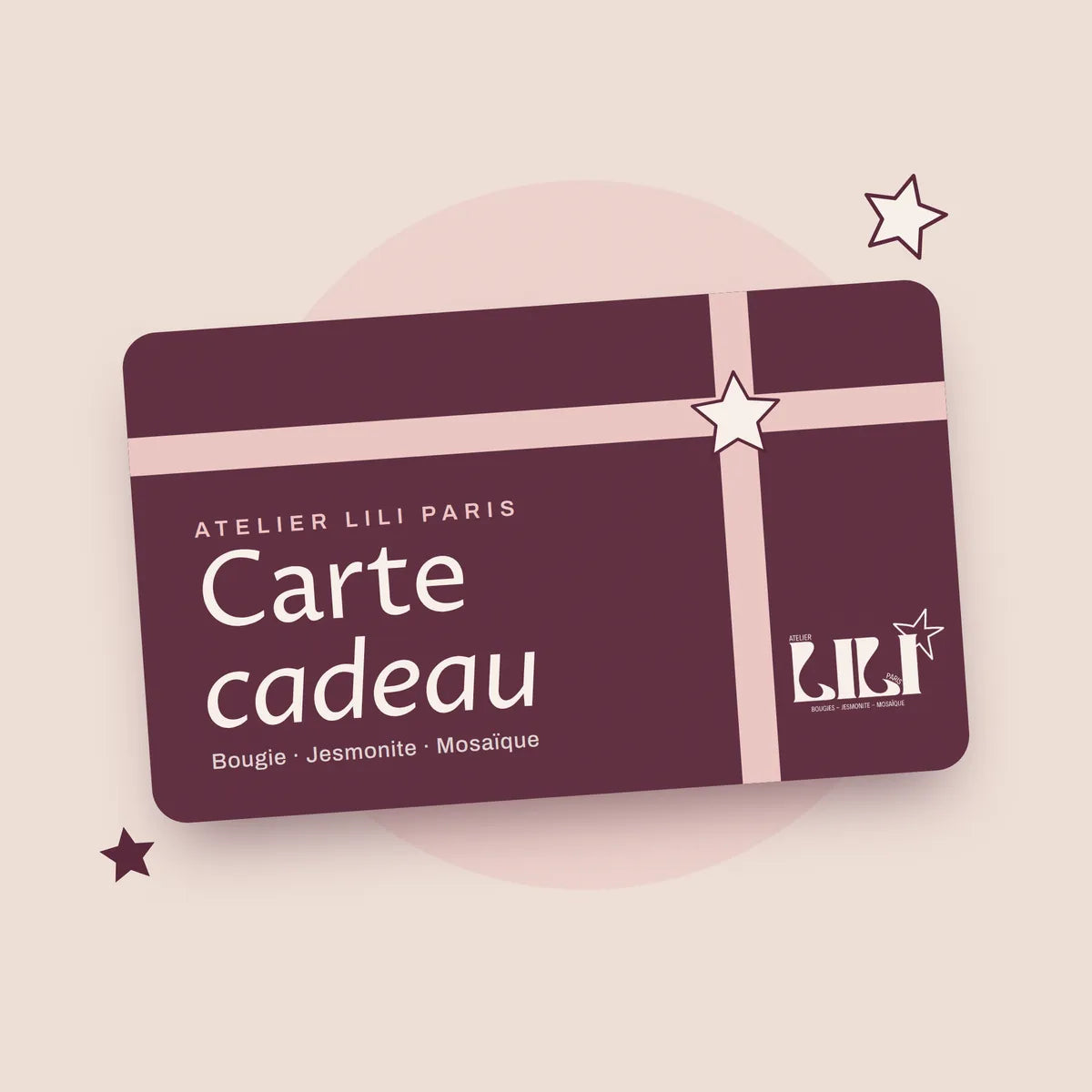 Carte cadeau Atelier Lili Paris : un atelier bougie, jesmonite ou mosaïque à offrir